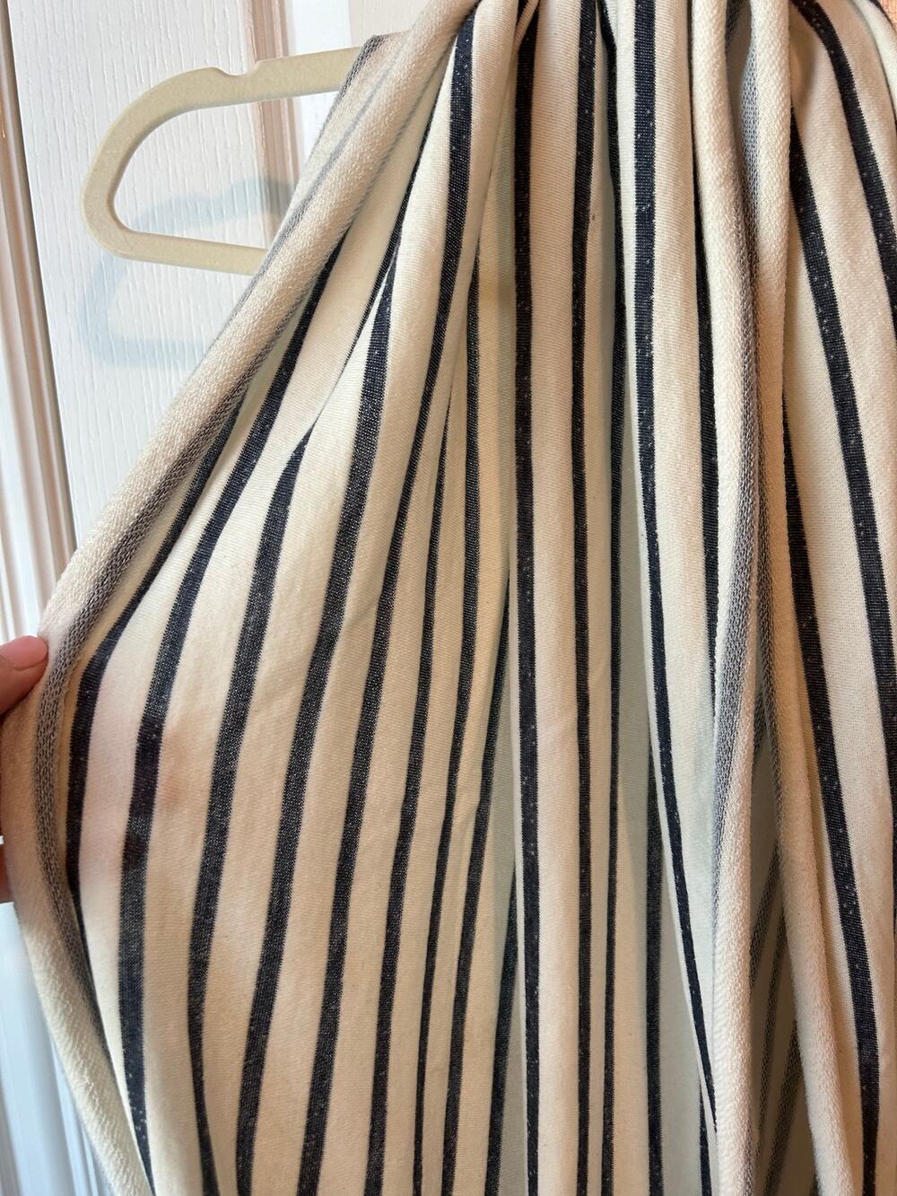 Navy and White Infinity Scarf